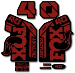 Fox 40 Grip 2 Fork Stickers 2021-23 red