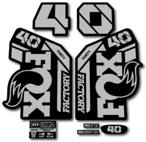 Fox 40 Grip 2 Fork Stickers 2021-23 silver