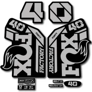 Fox 40 Grip 2 Fork Stickers 2021-23 silver