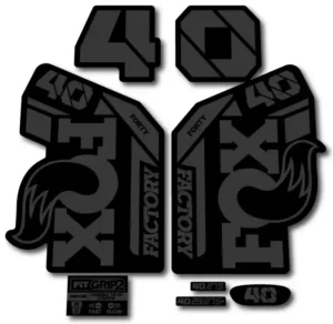 Fox 40 Grip 2 Fork Stickers 2021-23 stealth