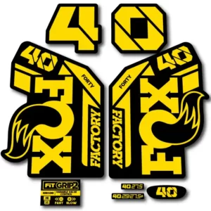 Fox 40 Grip 2 Fork Stickers 2021-23 yellow