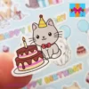 birthday cat planner stickers