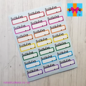 birthday quarter box planner stickers