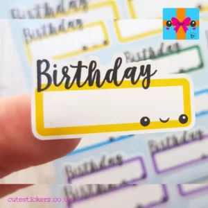 cute kawaii birthday planner stickers