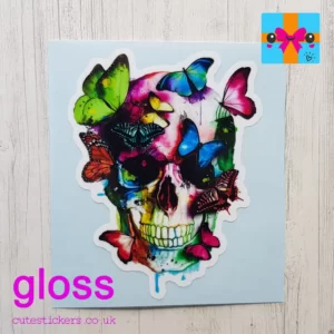 gloss skull sticker