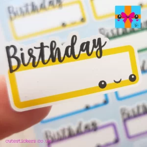 kawaii birthday planner stickers
