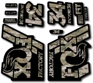 Fox 34 FACTORY 2018 Fork Stickers - camo