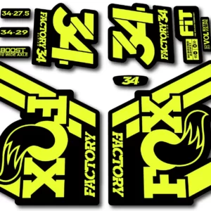 Fox 34 FACTORY 2018 Fork Stickers - fluorescent yellow