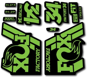 Fox 34 FACTORY 2018 Fork Stickers - green