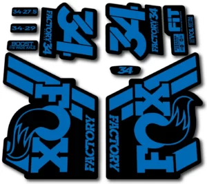Fox 34 FACTORY 2018 Fork Stickers - hope blue