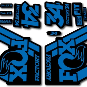 Fox 34 FACTORY 2018 Fork Stickers - hope blue