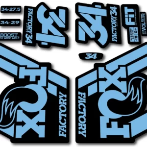 Fox 34 FACTORY 2018 Fork Stickers - light blue