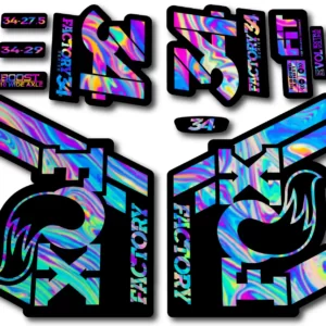 Fox 34 FACTORY 2018 Fork Stickers - oil slick
