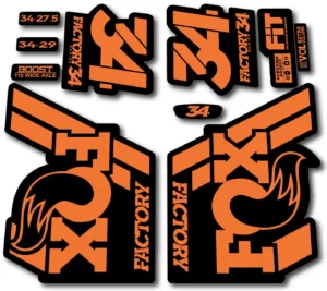 Fox 34 FACTORY 2018 Fork Stickers - orange