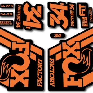 Fox 34 FACTORY 2018 Fork Stickers - orange