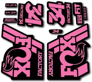 Fox 34 FACTORY 2018 Fork Stickers - pink