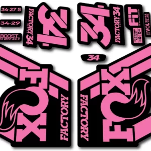 Fox 34 FACTORY 2018 Fork Stickers - pink
