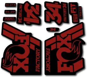 Fox 34 FACTORY 2018 Fork Stickers - red