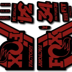 Fox 34 FACTORY 2018 Fork Stickers - red