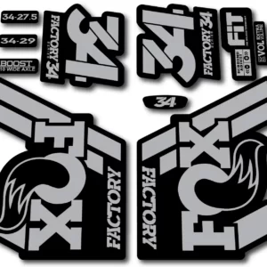 Fox 34 FACTORY 2018 Fork Stickers - silver