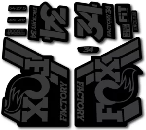 Fox 34 FACTORY 2018 Fork Stickers - stealth