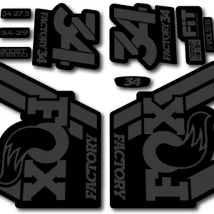 Fox 34 FACTORY 2018 Fork Stickers - stealth