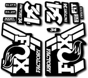 Fox 34 FACTORY 2018 Fork Stickers - white