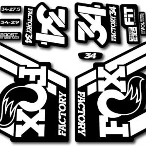 Fox 34 FACTORY 2018 Fork Stickers - white