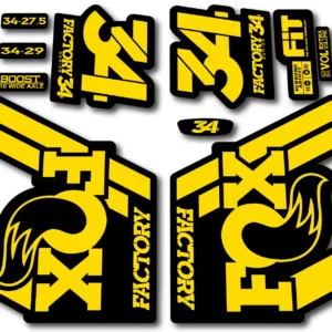 Fox 34 FACTORY 2018 Fork Stickers - yellow