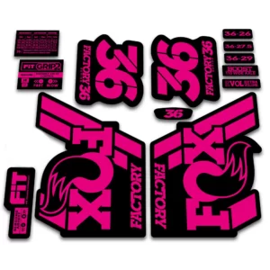 Fox 36 Factory Fork Stickers 2018 Grip2 fluorescent pink