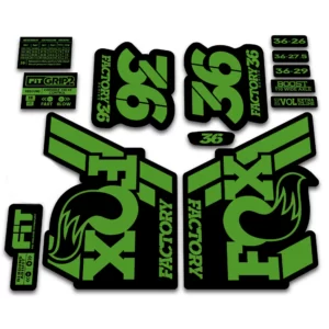 Fox 36 Factory Fork Stickers 2018 Grip2 green