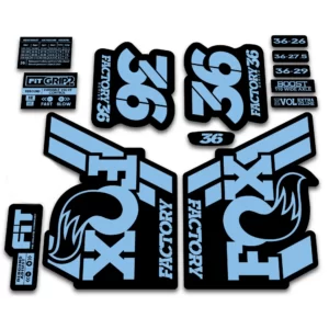 Fox 36 Factory Fork Stickers 2018 Grip2 light blue