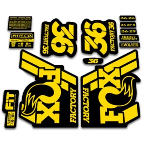 Fox 36 Factory Fork Stickers 2018 Grip2 yellow
