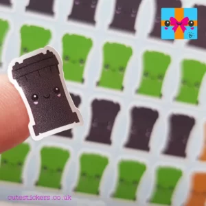 black wheelie bin planner stickers