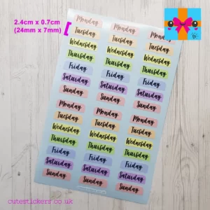 erin condren days of the week planner stickers