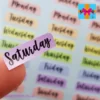 small days of the week labels