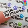 dog cat worm treatment stickers