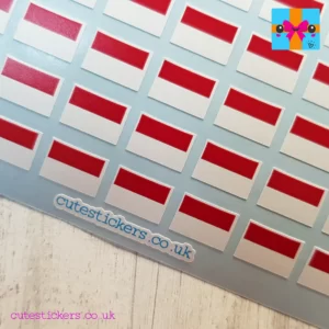 Indonesian flag planner stickers
