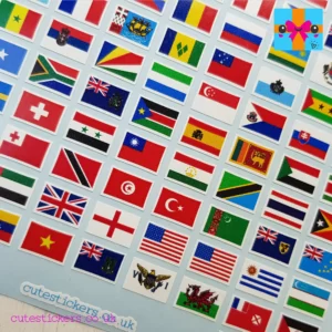 Mini Flags of the World planner stickers