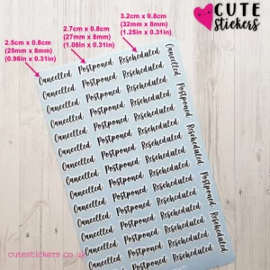 cancelled planner stickers