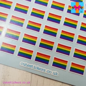 LGBTQ+ Rainbow Pride Flag stickers