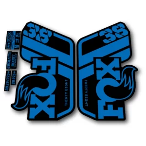 Fox 38 Performance Fork Stickers 2022 blue