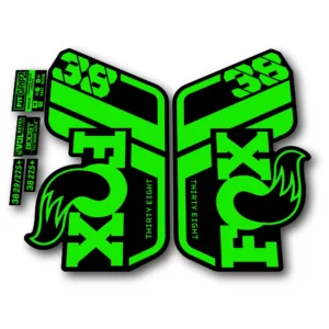 Fox 38 Performance Fork Stickers 2022 fluorescent green