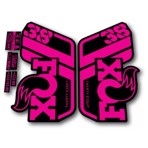 Fox 38 Performance Fork Stickers 2022 fluorescent pink