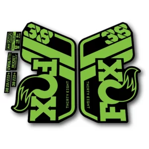 Fox 38 Performance Fork Stickers 2022 green