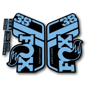 Fox 38 Performance Fork Stickers 2022 light blue