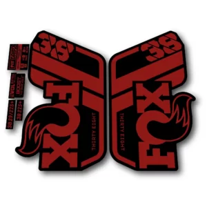 Fox 38 Performance Fork Stickers 2022 red