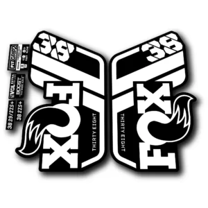 Fox 38 Performance Fork Stickers 2022 white