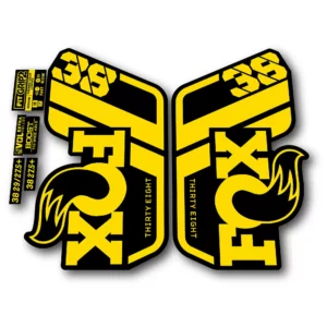 Fox 38 Performance Fork Stickers 2022 yellow