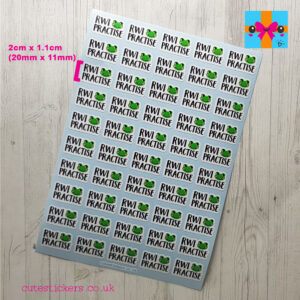 RWI Practise Planner Stickers